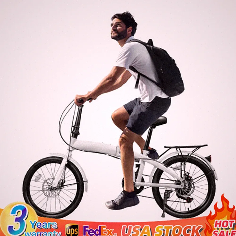 20 inch Folding Bike with 7 Speed Gears Foldable Bicycle Adjustable Seat SALE!