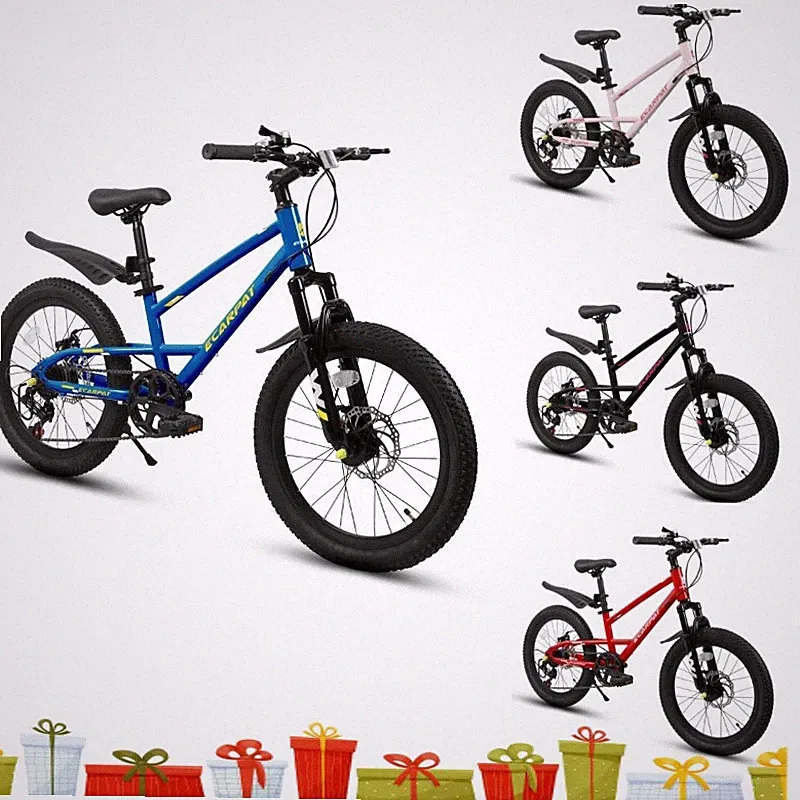 20'' Kids Mountain Bike for Boys & Girls Ages 6-12 7 Speed & Front Suspension