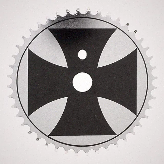 44 Tooth Iron Cross Single Speed 1 Piece Youth Bike Bicycle Chainring 3/32"
