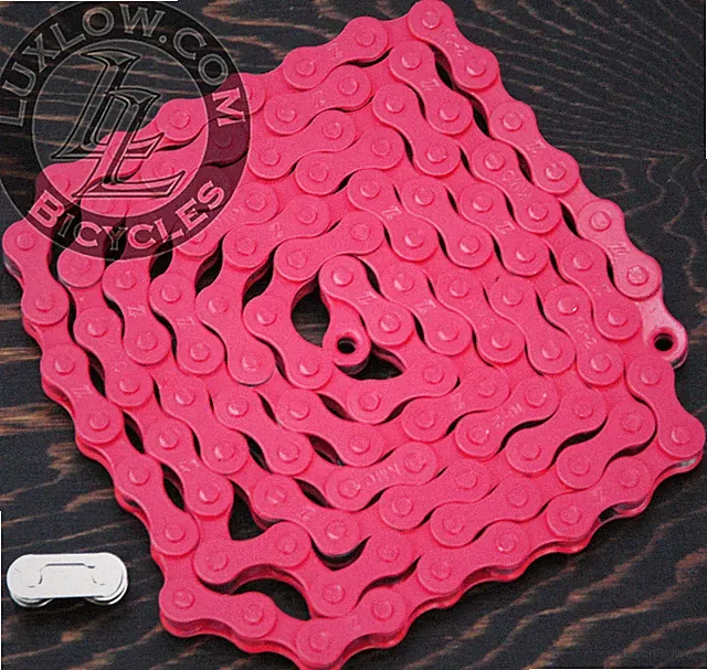 Hot Pink KMC Fixie Bicycle Chain SingleSpeed1/2x1/8"112 Schwinn Cruiser Bike BMX