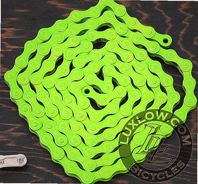 Lime Green Fixie KMC Bicycle Chain 1 Speed 1/2x1/8" 112 Schwinn Cruiser Bike BMX