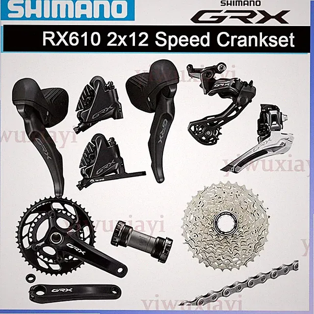 Shimano GRX RX610 2x12-speed Groupset RX820 Rear Derailleur R7100 Cassette 36T